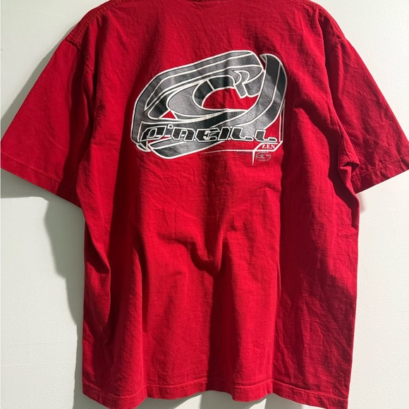 Vintage O'Neill Red Short Sleeve Logo Tee - Picture 3 of 4